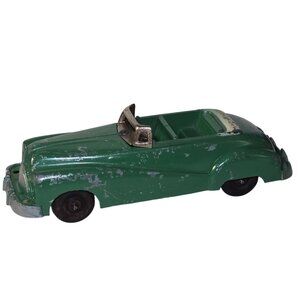 Vintage 1940s Hubley Kiddie Toy Car Chrysler Convertible Green #458 Antique